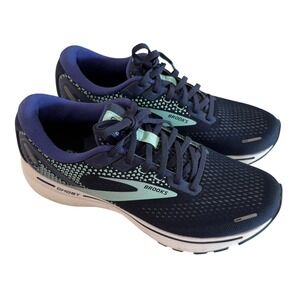Brooks Ghost 14 Women's‎ Navy Blue Aqua Running Shoes Sneakers Size 10 B Cushion